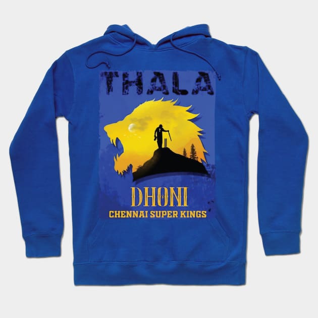 Dhoni | Chennai Super Kings Fan | Thala | Indian Cricket Jersey Hoodie by JammyPants